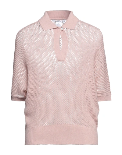 Shop Agnona Woman Sweater Pastel Pink Size L Cotton, Cashmere