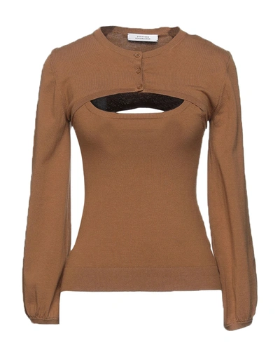Shop Dorothee Schumacher Woman Sweater Brown Size 3 Cotton, Polyamide, Elastane