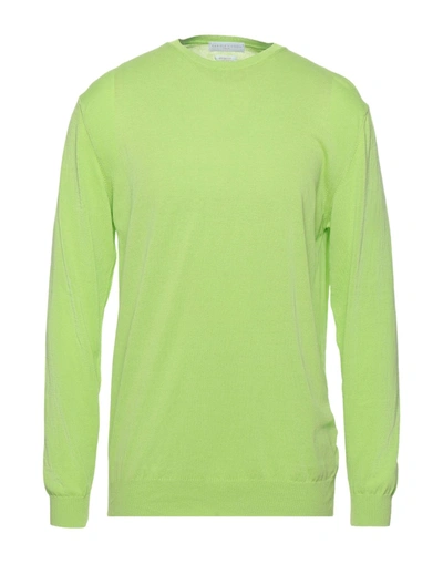 Shop Daniele Fiesoli Man Sweater Acid Green Size L Cotton