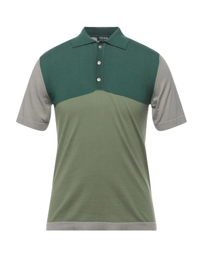 Shop Yoon Man Sweater Military Green Size 36 Cotton