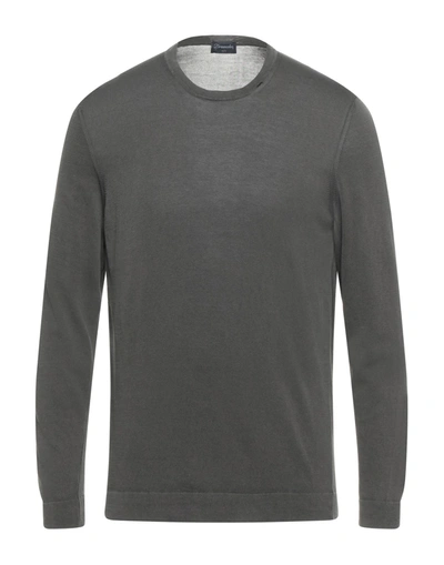 Shop Drumohr Man Sweater Steel Grey Size 46 Cotton