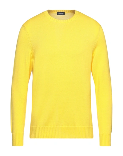 Shop Drumohr Man Sweater Yellow Size 46 Cotton
