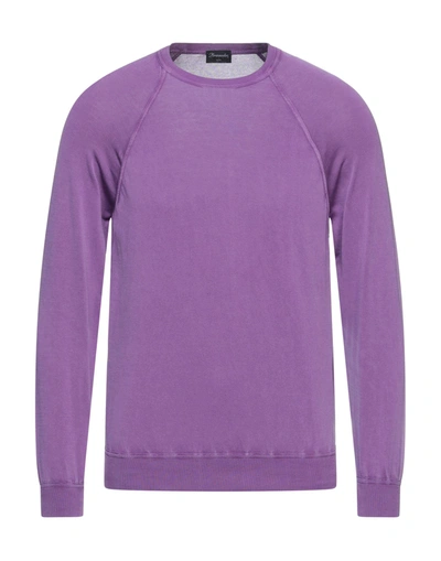Shop Drumohr Man Sweater Purple Size 42 Cotton
