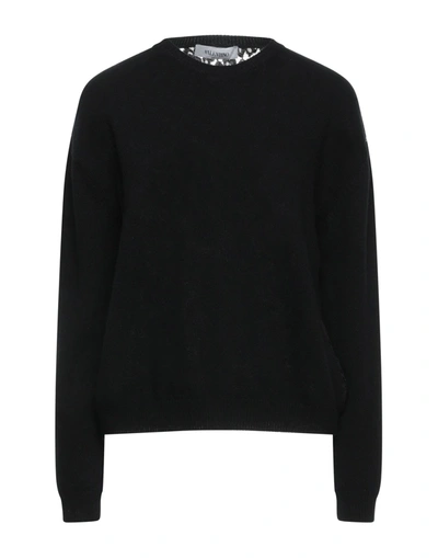 Shop Valentino Garavani Woman Sweater Black Size L Virgin Wool, Cashmere, Cotton