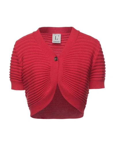 Shop L'autre Chose L' Autre Chose Woman Cardigan Red Size M Cotton, Polyamide