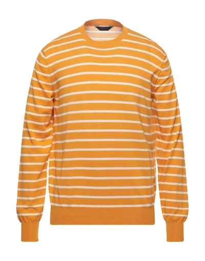 Shop Office 63 Man Sweater Ocher Size Xl Cotton In Yellow