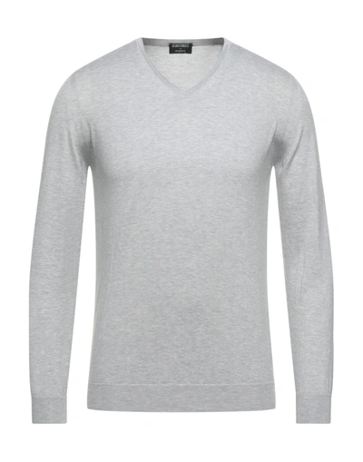 Shop Zanieri Sweaters In Light Grey