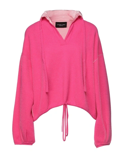 Shop Antonella Rizza Woman Sweater Fuchsia Size M Polyamide, Viscose In Pink