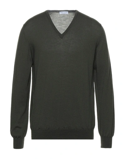 Shop Gran Sasso Man Sweater Military Green Size 50 Virgin Wool