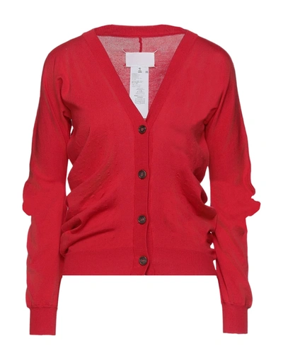 Shop Maison Margiela Woman Cardigan Red Size M Cotton