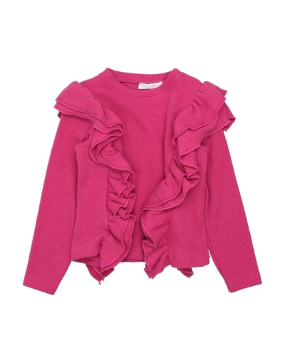 Shop L:ú L:ú By Miss Grant Toddler Girl Sweater Fuchsia Size 4 Acrylic, Cotton, Elastane In Pink