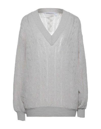Shop Agnona Woman Sweater Light Grey Size L Cashmere, Polyamide