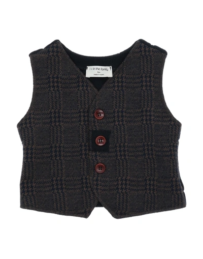 Shop 1+ In The Family 1 + In The Family Newborn Boy Cardigan Dark Brown Size 3 Polyester, Polyamide, Elastane, Acrylic, Co