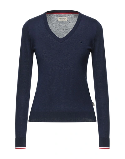 Shop Fred Mello Sweaters In Dark Blue