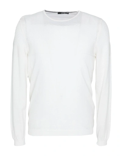 Shop +39 Masq Man Sweater Ivory Size Xl Cotton In White
