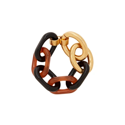 Shop Marni Tri-tone Chain Bracelet In Anthracite