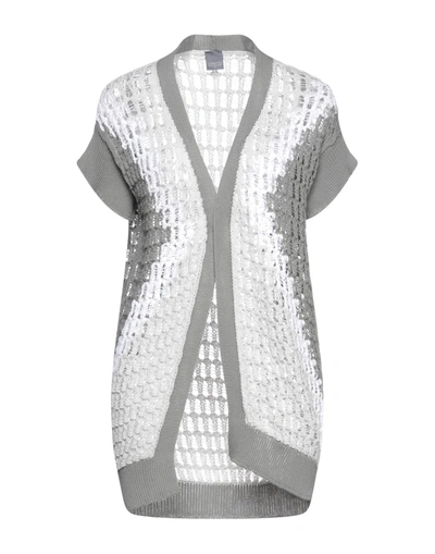 Shop Lorena Antoniazzi Woman Cardigan Grey Size 6 Cotton, Polyester