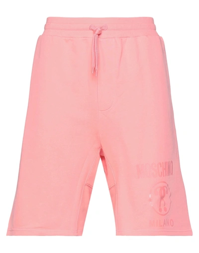 Shop Moschino Shorts & Bermuda Shorts In Salmon Pink