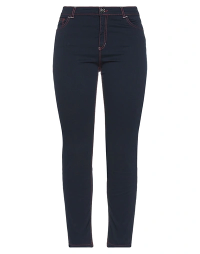 Shop Elisa Cavaletti By Daniela Dallavalle Woman Pants Midnight Blue Size 6 Cotton, Elastane