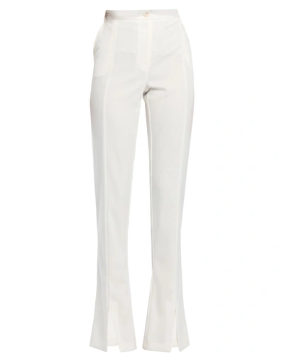 Shop Patrizia Pepe Woman Pants Ivory Size 4 Polyester, Elastane In White