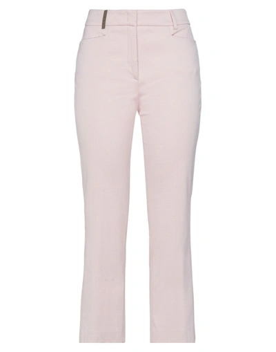 Shop Peserico Woman Pants Pink Size 10 Cotton, Lycra
