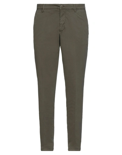 Shop Luca Bertelli Man Pants Military Green Size 40 Cotton, Elastane