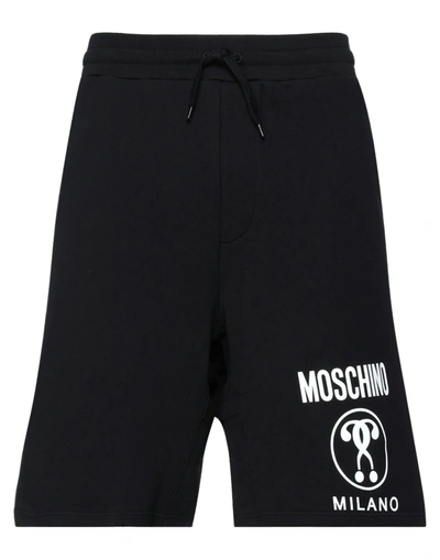 Shop Moschino Man Shorts & Bermuda Shorts Black Size 36 Cotton