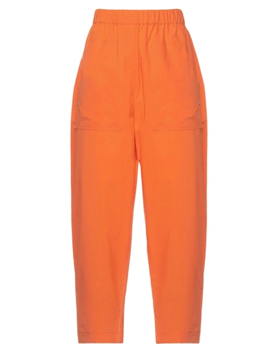 Shop Ottod'ame Woman Pants Orange Size 4 Cotton