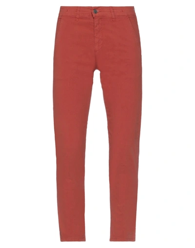 Shop Liu •jo Man Man Pants Rust Size 42 Cotton, Elastane In Red