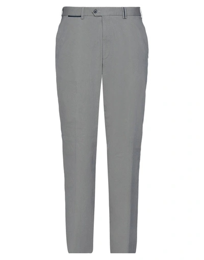 Shop Hiltl Man Pants Lead Size 38s Cotton, Elastane In Grey
