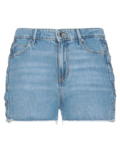 Shop Guess Woman Denim Shorts Blue Size 26 Cotton