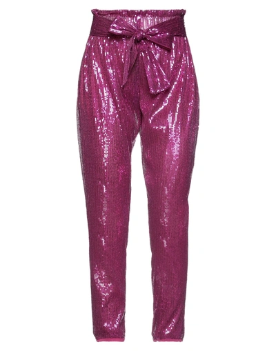 Shop Cristinaeffe Woman Pants Fuchsia Size 6 Polyester In Pink