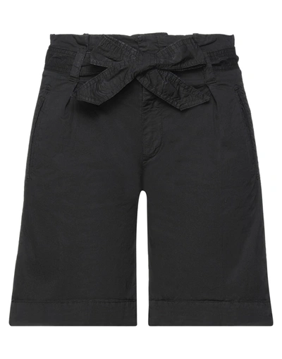 Shop 40weft Woman Shorts & Bermuda Shorts Black Size 8 Cotton, Elastane