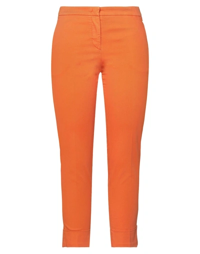 Shop Pt Torino Woman Pants Orange Size 6 Cotton, Lyocell, Elastane