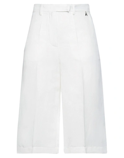 Shop Patrizia Pepe Woman Cropped Pants White Size 4 Viscose, Linen