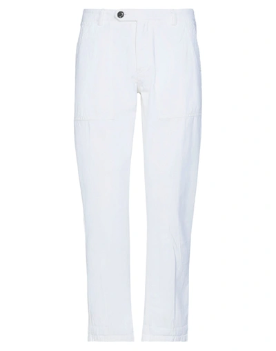 Shop Molo Eleven Man Pants White Size Xl Cotton, Linen