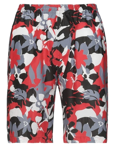 Shop The Editor Man Shorts & Bermuda Shorts Red Size 36 Cotton, Elastane