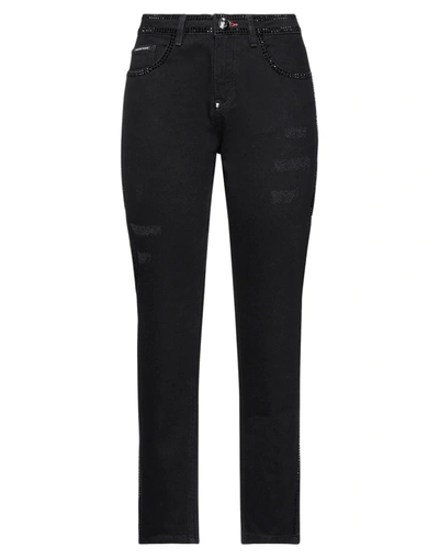 Shop Philipp Plein Woman Jeans Black Size 27 Cotton