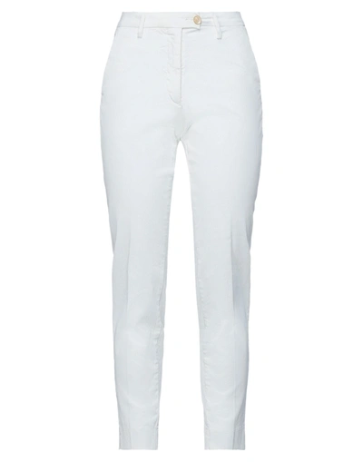 Shop Michael Coal Woman Pants White Size 29 Cotton, Polyester