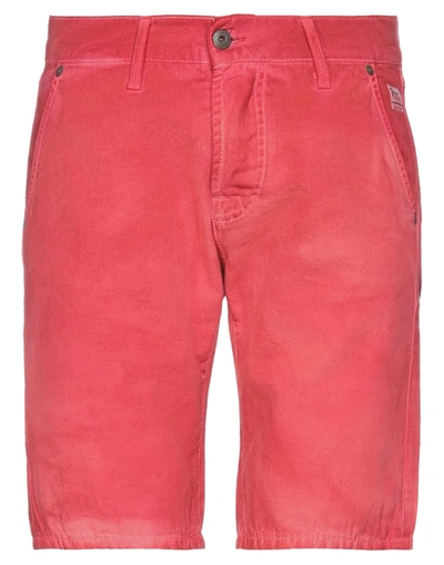 Shop Roy Rogers Roÿ Roger's Man Shorts & Bermuda Shorts Red Size 31 Cotton, Flax