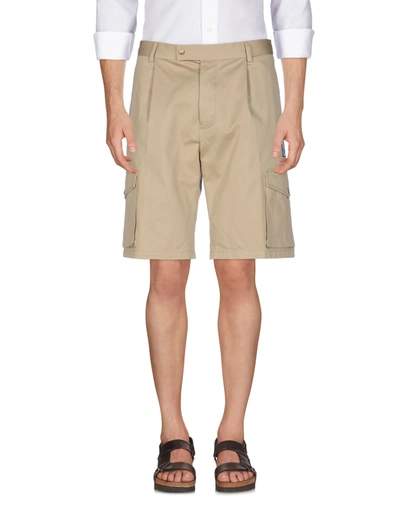 Shop Moncler Shorts & Bermuda Shorts In Beige