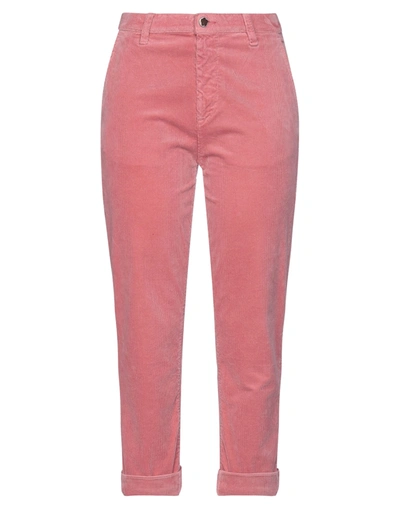 Shop Care Label Woman Cropped Pants Pastel Pink Size 27 Cotton, Modal, Elastane