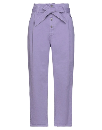 Shop Please Woman Jeans Light Purple Size Xs Cotton, Elastane