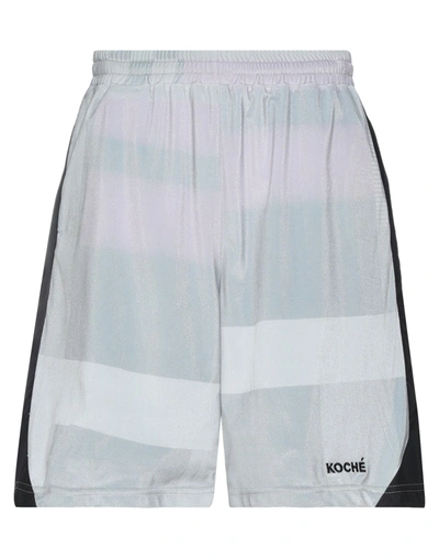 Shop Koché Man Shorts & Bermuda Shorts Light Grey Size Xl Polyester, Elastane
