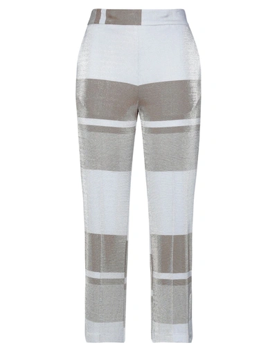 Shop Altea Woman Pants Grey Size 8 Viscose, Metallic Fiber