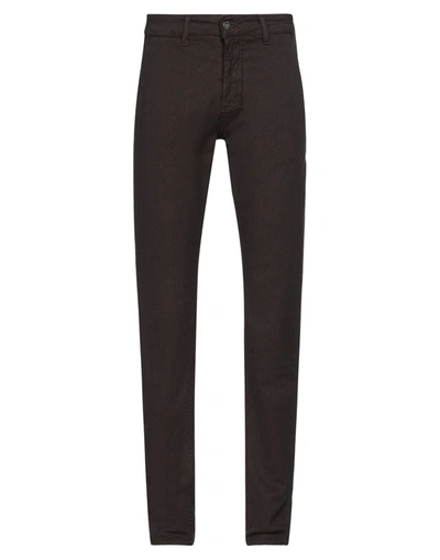 Shop Massimo Brunelli Man Pants Dark Brown Size 29 Cotton, Elastane