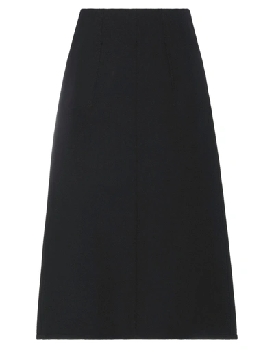 Shop Moncler 2  1952 Woman Midi Skirt Black Size 6 Polyester, Acrylic, Elastane