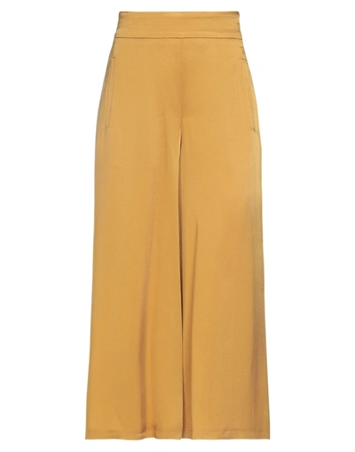 Shop Maliparmi Malìparmi Woman Pants Ocher Size 2 Acetate, Viscose In Yellow