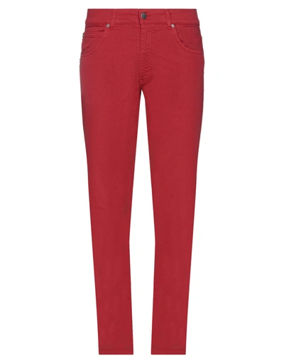 Shop Grey Daniele Alessandrini Man Pants Red Size 30 Cotton, Elastane