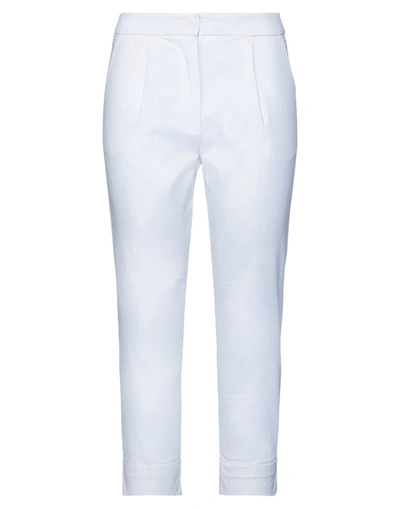 Shop Alpha Studio Woman Pants White Size 10 Cotton, Elastane